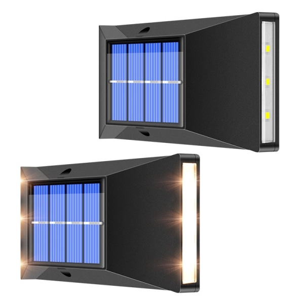 Utomhus Solar Lamp LED Solar Light Wall Street Light Lamp Garden Warm White 1PC