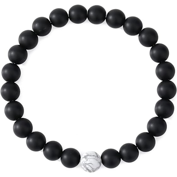 8MM Herr pärlarmband Par Matchande armband Set Matt Lav