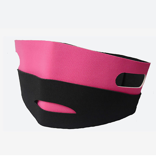 Joustava kasvojen hoikentava side V Line kasvojen muotoilija black+pink 60*12cm