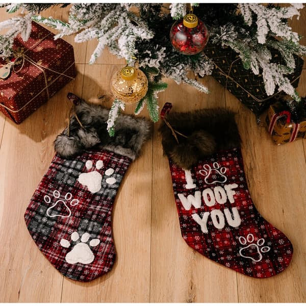 Julstrumpor Navidad Gnomes Sock Present Barn Godispåse claw 48*21cm