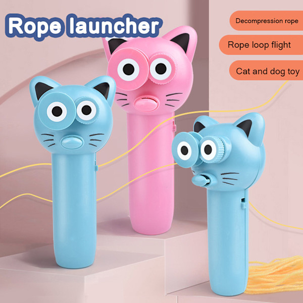 Handhållen Loop Lasso Shooter Thruster elektriska leksaker pink 8*16.5cm