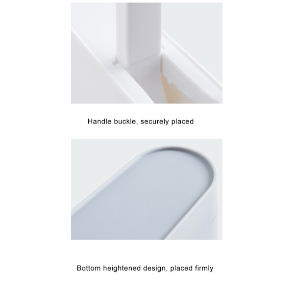 Gummi væghængt toiletbørste rengøring af badeværelsestilbehør gray 12*5.2*35.5cm