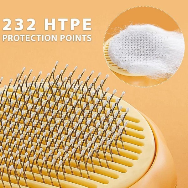 Självrengörande Slicker Brush Particle Pet Comb pumpkin color 195*84*66MM