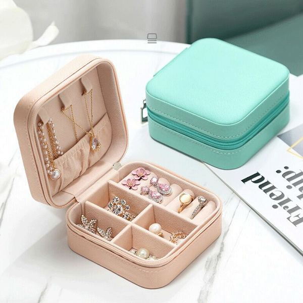 Smykkeopbevaring Display Travel Candy Color Smykkeæske pink 10*10*5cm