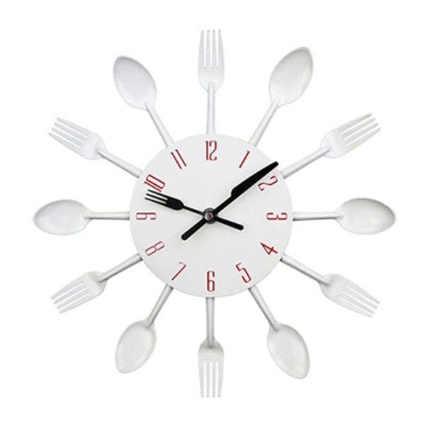 Metalliset ruokailuvälineet keittiökello color 32*32*4cm