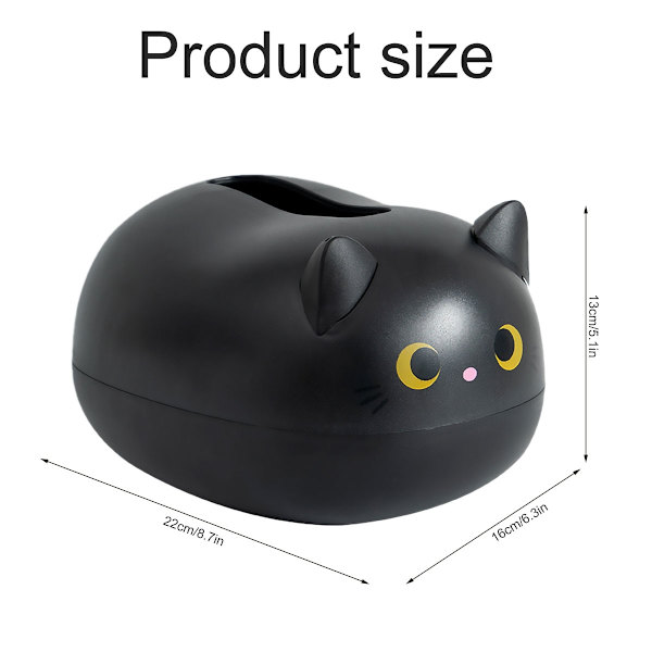 Tissue Box Cute Cat Tissue Box Serviet Opbevaringsboks Nordic Style white 22*16*13cm