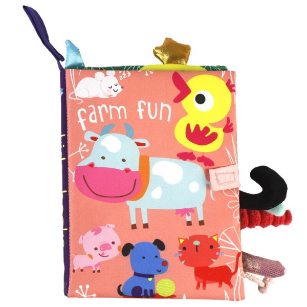 Børnebøger Baby Early Learning Legetøj Rivende Hale Cloth Book Cow 18.5*15*3cm