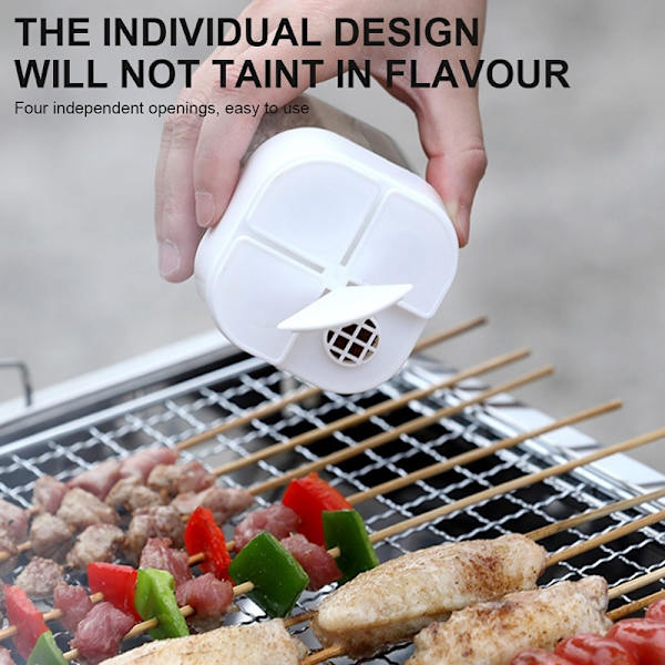 BBQ Kryddburk Kryddflaska Utomhus Camping Smaksättningsset white 8.5*6.5*6.5cm