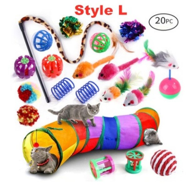 Cat Toy Pet Leksaker Tunnel Interactive Indoor Toy E style