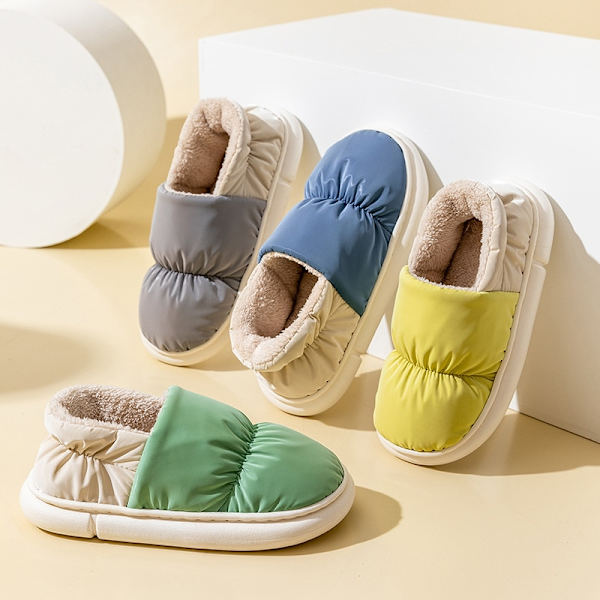 Winter Toast Naisten Tossut Lämpimät Pehmo Puuvillatossut Sisäkäyttöön Liukumaton Paksu Pohja Karvaiset Kengät yellow 40-41(9.6-9.8 inch)