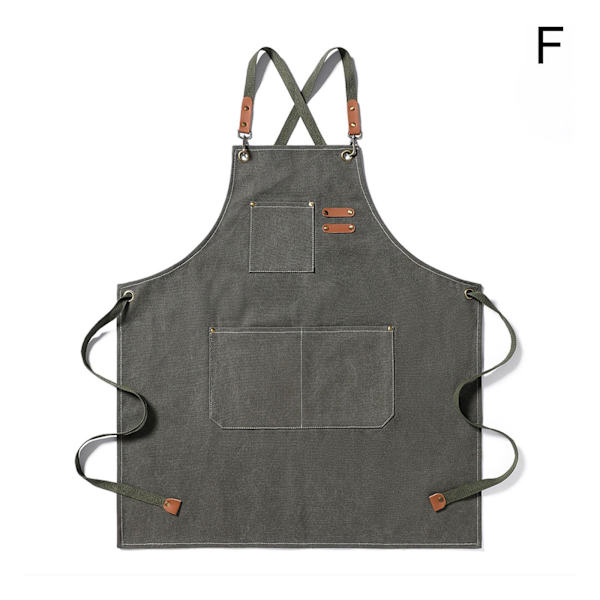 Kvinnors mäns arbete förkläde butik café army green