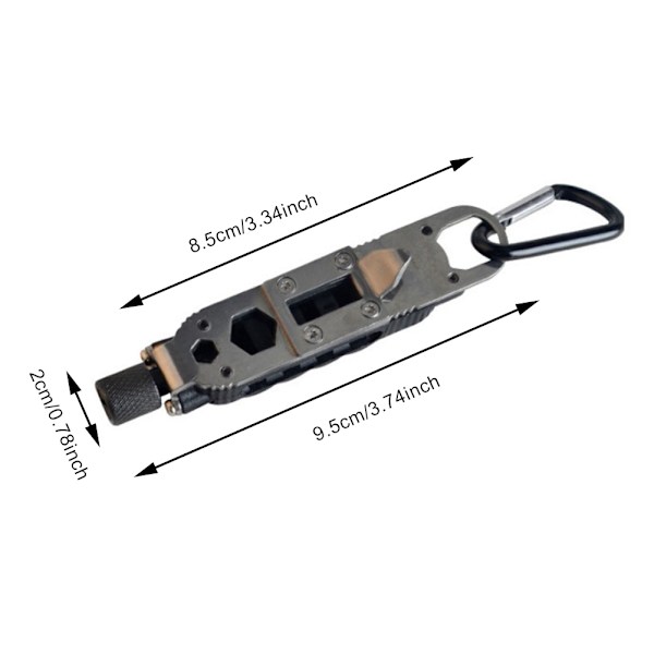 Mini multifunktionell nyckelring utomhusverktyg 1pc