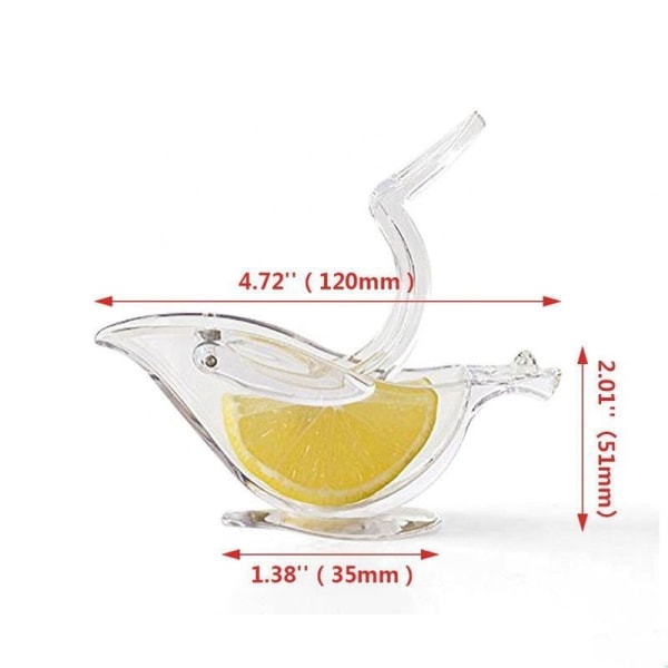 Akryl citronsaftpresser-Citruspresser Klar transparent 12*2.8*5.2cm