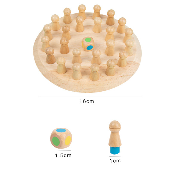 Træ Memory Match Stick Chess Fun Board Puslespil wood grain