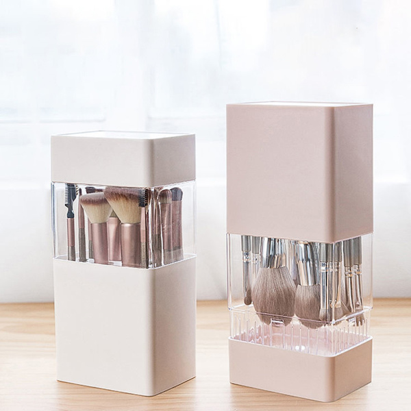 Make-up børsteholder Kosmetisk opbevaringsboks white 10.8*22*8.3cm