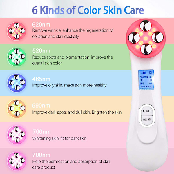 Beauty Care Pen 5 i 1 RF Frequency EMS Radio white 165*45*46mm