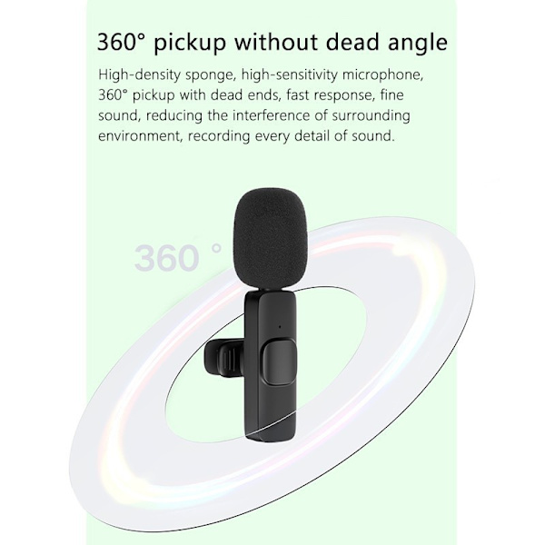 2022 Uusi langaton mikrofoni iPhone Android Phone Mini Mic -puhelimeen For iPhone
