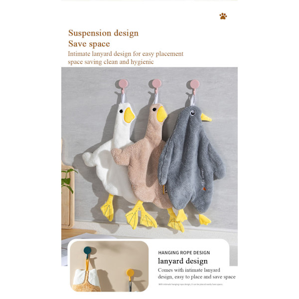 Superabsorberende mikrofiber køkkenhåndklæde til børn khaki duck
