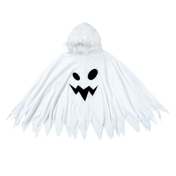 Barns vit huva Cape Funny Ghost Cosplay L
