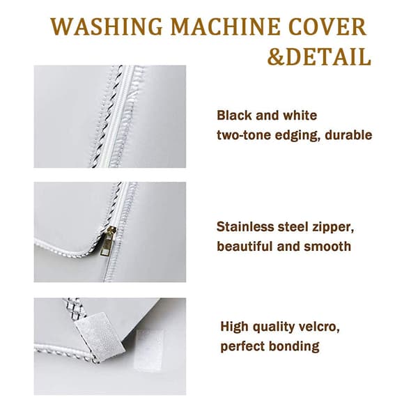 Polyester Fiber Vandtæt Front-Loading Tøjvask Tørretumbler Cover silver medium