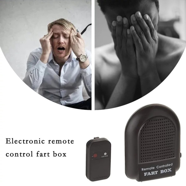 Roliga Knepiga Leksaker Fjärrkontroll Fart Box Elektronisk Magnetisk Simulerad Farting Ljud Bomber Väska Farting Machine Party Prank Toy black