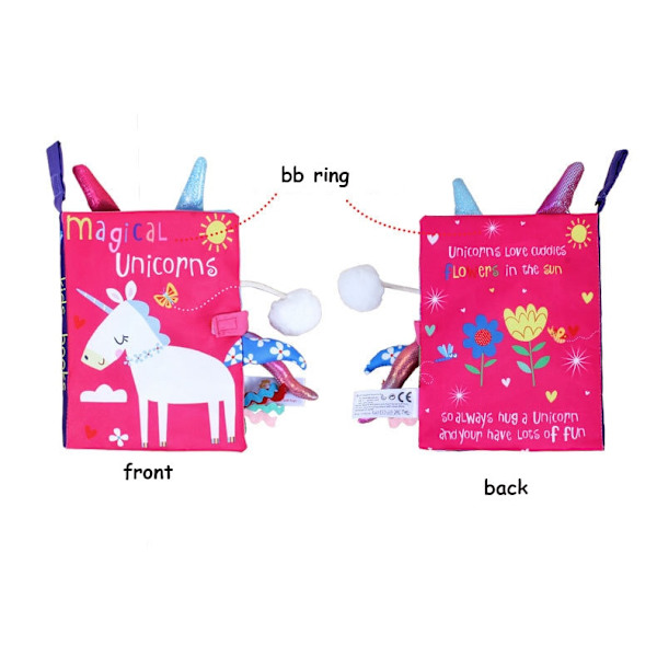 Børnebøger Baby Early Learning Legetøj Rivende Hale Cloth Book Rabbit 18.5*15*3cm