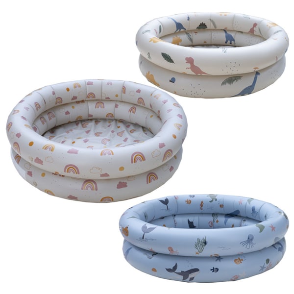 Beach Portable Uppblåsbar Baby Pool dinosaur 80*20CM