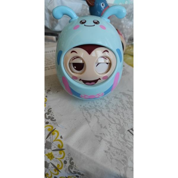 Baby tumlare roly-poly bee silikonleksaker blue