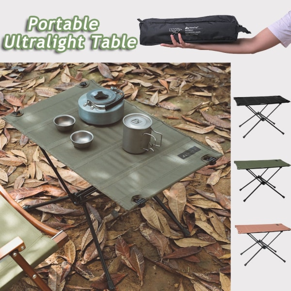 Bærbart klapbord Ultralet campingbord i aluminiumslegering tan Portable table