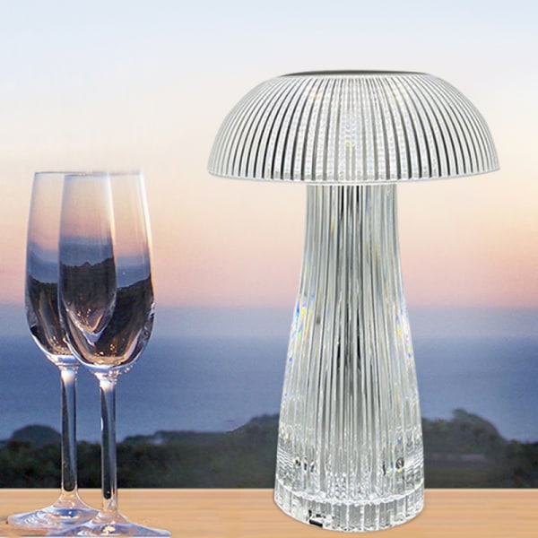 Creative Crystal Bordlampe Touch Mushroom Night Light USB 15.5*25.5cm