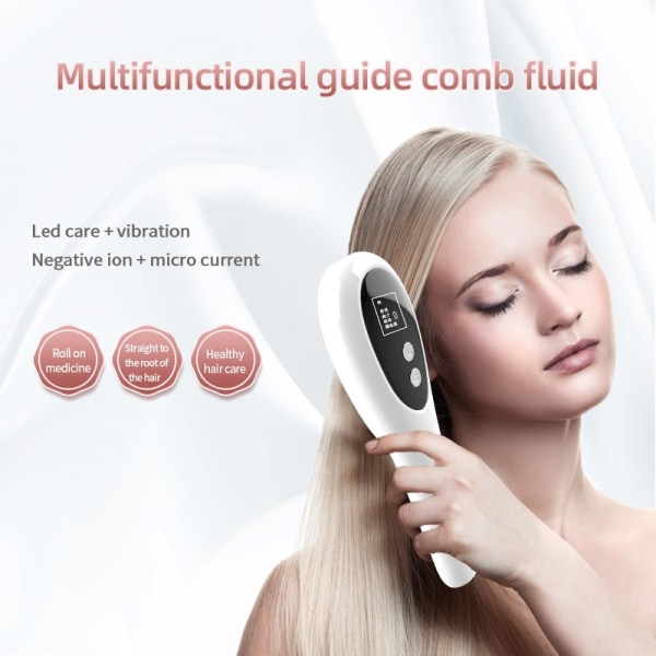 Sähköhierontakampa Ion Hair Care EMS Vibration Growth Comb white 20*6*4.3cm