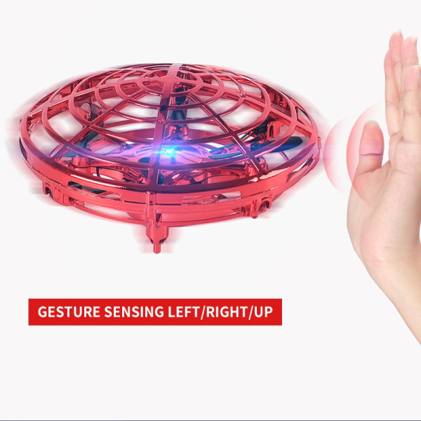 Mini UFO RC drone Infraed Hand Sensing Induktion Helikopter Model Elektrisk Bærbar Quadcopter flayaball drohne Legetøj til børn blue 1pc