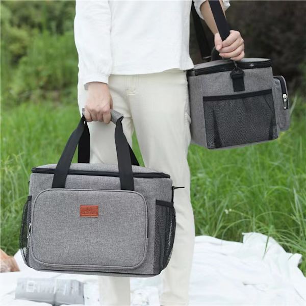 15L/25L isolerad bärbar soft Cooler-kylmatsäck gray small