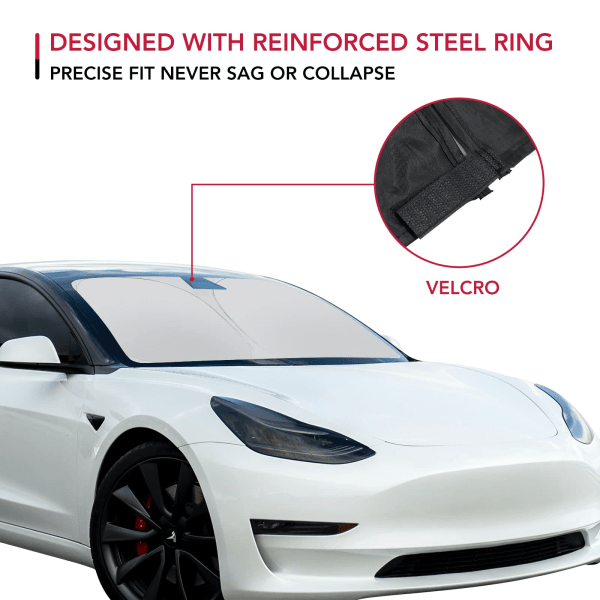 Tesla forrude solskærm Foldeligt frontvindue solskærmsdæksel Varmebeskyttelsesvisir til model Y Model 3 For Model 3