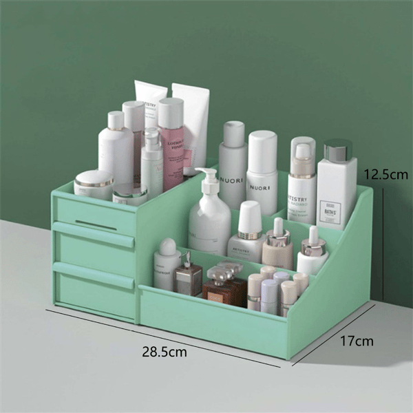 Makeup Organizer Kosmetisk förvaringslåda med stor kapacitet blue