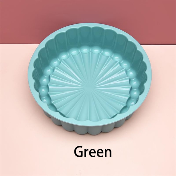 Silikon Födelsedagstårta DIY Bakverktyg Form green