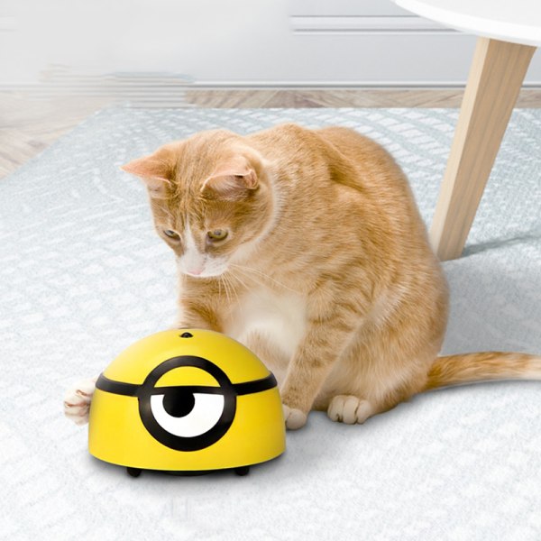 Intelligent Escape Cat Hund Automatisk gå-interaktivt legetøj yellow remote control