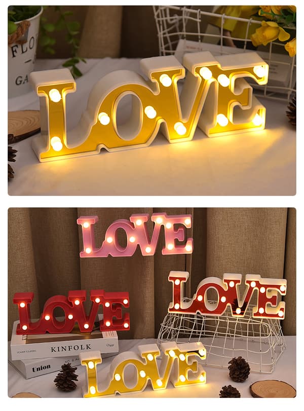 Mors dag-Kærlighed LED-lyset love red patch 30cm*10cm*4cm