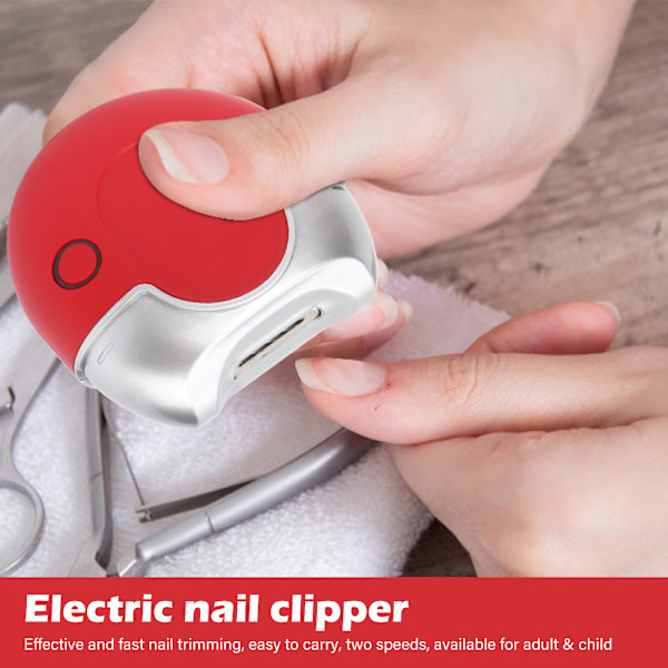 Elektrisk nagelklippare Automatisk bärbar nagelklippare red 81x68x32mm