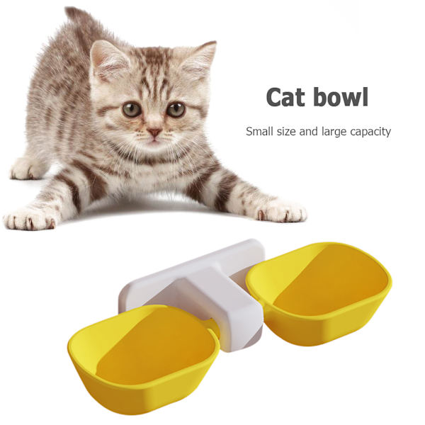 Dubbla husdjursskålar Fuktsäker Cat Hund Auto Water Feeder white 290*100*50mm