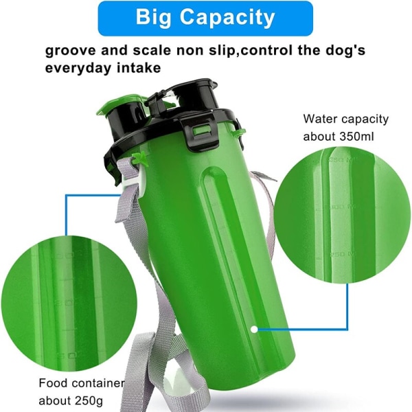 Koiran kulho Kaksi yhdessä kissan vesi- ja viljakuppikulhot Lemmikkieläinten syöttölaite Kissat Kannettava green