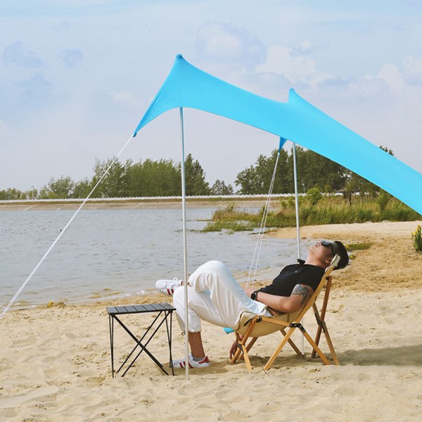 Campingtilbehør Sammenfoldelig udendørs teltstang Strandstang Red 170CM-2PCS/1Set
