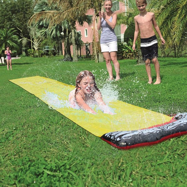 Splash Mat Sprinkleri Puutarha ulkona surffailla vesiliukumäki lapsille hauskaa nurmikkoa vesiliukumäkeä uima-altaat kesällä surffilautalelut yellow