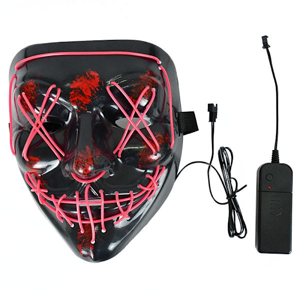 Halloween Colplay Purge Mask LED-ansiktsmasker för barn red