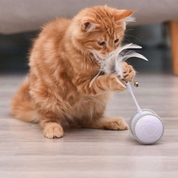 USB-opladning Pet Cat Feather Smart Funny Cat Legetøj gray 20*8.5*6.2cm