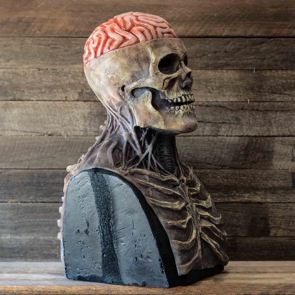 Halloween 3D Skull Skräck Mask Cosplay grey