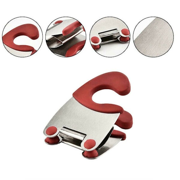Rustfrit stål Pot Side Clips Anti-skoldning skeholder red 78*50mm