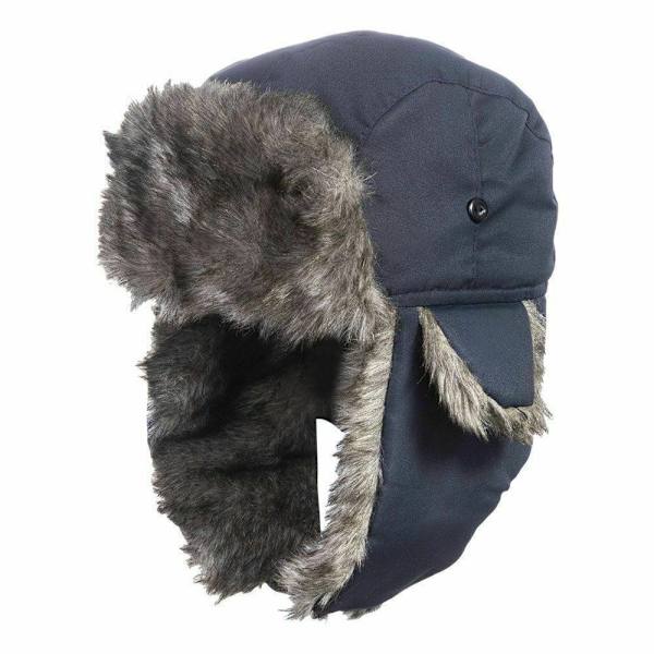 Vinter Trapper Aviator Trooper för män Varm rysk vattentät skidhatt navy
