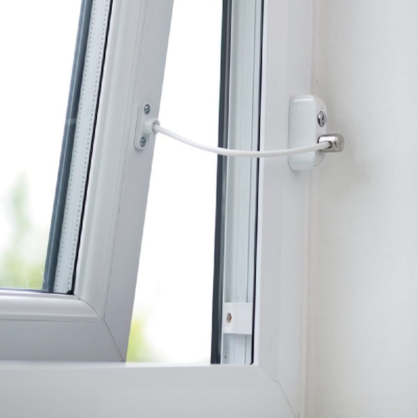 4 Stk Baby Sikkerhedsvindue Låse Rustfri Børne Vindue Restrictor Spædbørns Sikkerhedslås White 4PCS