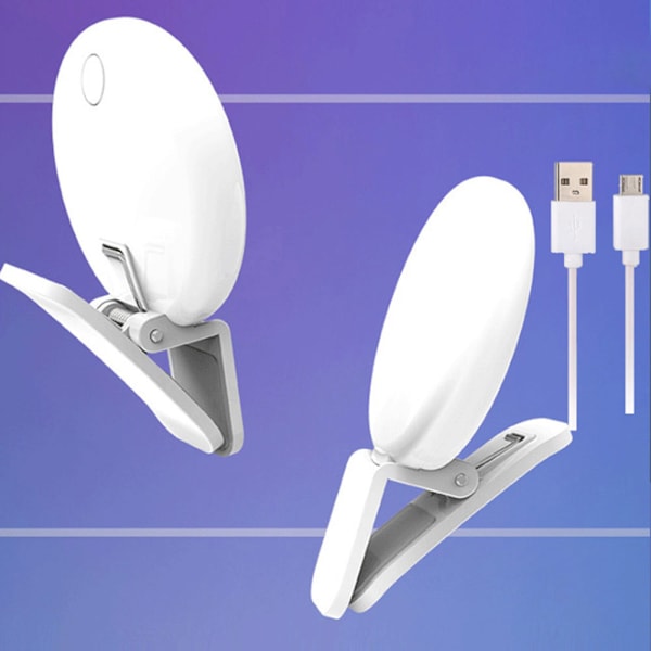 Bärbar Selfie Flash LED Clip-on Selfie Light för natten white 57*40*27mm